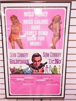 "Goldfinger & Dr. No" movie poster starring Sean
