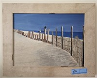OIL ON CANVAS OF BEACH SCENE SIGNED DONNA