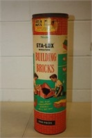 Vintage Sta-Lox Building Bricks/ Original Box