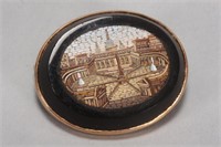 19th Century Grand Tour Micro Mosaic Brooch,