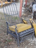 Vtg Metal Reclining Patio Chair