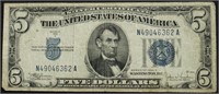 1934 5 $ SILVER CERTIFICATE VF