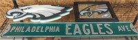 PHILADELPHIA EAGLES SIGNS, MIRRORS, PLAQUE