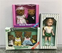 Group of toys in boxes