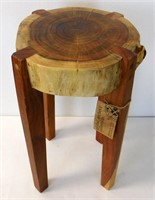 Handcrafted Hardwood  Accent Table 18"