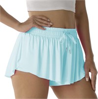 SMALL Butterfly Shorts Girls 2-in-1 Double Layer