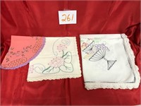 2 Embroidered Table Clothes