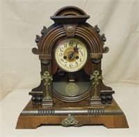 Thomas Haller Jugendstil Walnut Mantle Clock.