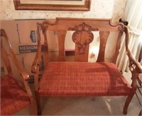 Antique Settee and Chair.