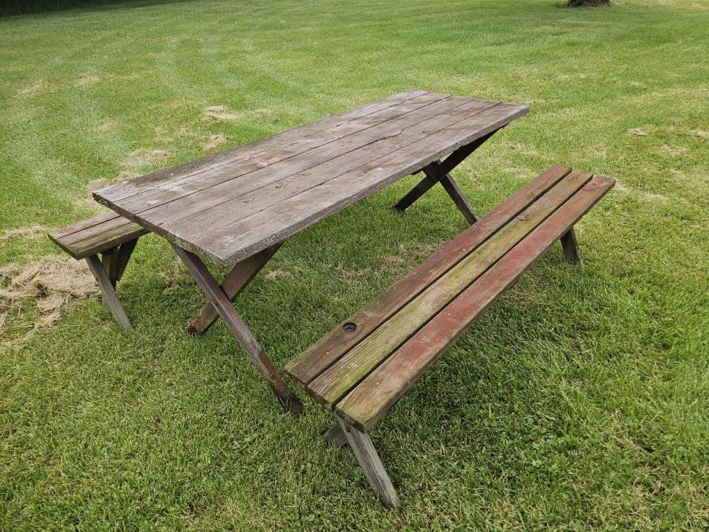 Picnic table & benches