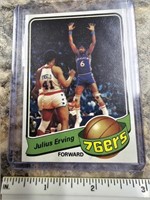 1979-80 Topps Basketball Julius Erving Card #20