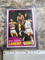 1981-82 Topps Basketball Magic Johnson Card #21