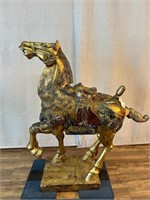 Composite Gold Painted Chinese Tang Horse ASIS