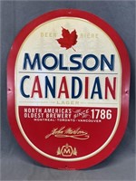 Vintage Tin Molson Canadian Advertising Sign