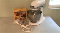 Kitchen Aid Mixer w/ Food Grinder Attachment