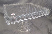 Vintage Fostoria American Clear Glass Footed Cake