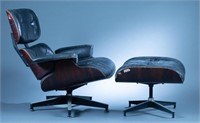 Eames rosewood chair and ottoman
