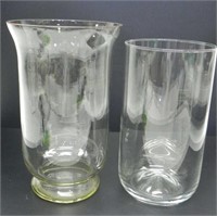 2 LARGE GLASS PLANTERS