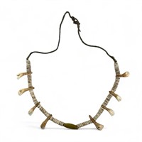 Antique Native Buffalo Teeth Necklace