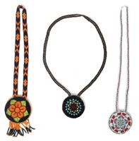 (3) Native American Beaded Necklaces
