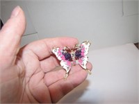 Ornate Butterfly Brooch Pin