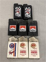 8 Vintage Marlboro & NFL Lighters