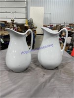 PAIR OF LARGE PITCHERS