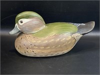 Hand Carved Wood Duck Female by John A. Nelson