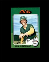 1975 Topps Mini #145 Ken Holtzman EX to EX-MT+