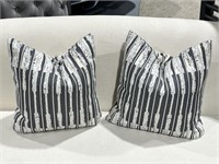 Elements by Erin Gates Square Pillows Gray White