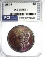 1881-S Morgan PCI MS65+ Beautiful Color