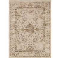 7'X10' Vintage Tufted Distressed Area Rug Tan