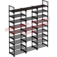 WOWLIVE 9-Tier Large Stackable Metal Shoe Rack