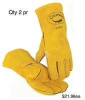 2 x Welding Gloves - Caiman Cow Split Foam