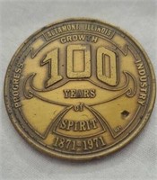 Altamont 1871-1971 100 Years of Spirit  Token