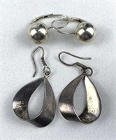 (2) 925 Silver Dangle Earrings