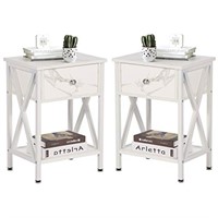 VECELO Modern Versatile Nightstands X-Design Side