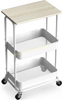 Simple Houseware 2-Tier Rolling Utility Cart with