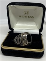 STERLING SILVER HONDA RING "CLASS STYLE"