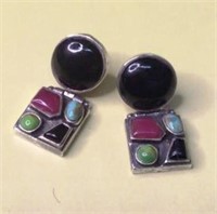 925 Silver and Gemstones Earrings