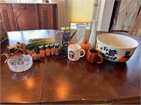 Halloween Bowl & Asst. Fall Decor