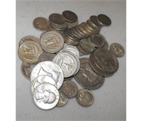 $ 5 Face Value 90% Silver Coins - Mix