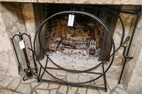 RH Circular Fireplace Log Holder
