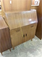 As Is Remploy Mid Century Drop Front Secretary