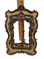 Victorian Metal Picture Frame in gold tone color,