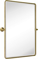 TEHOME 27"x35'' Pivot Mirror Brushed Gold(NEW)