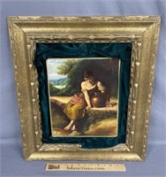 Victorian Style Nicely Framed Signed Oil on Board