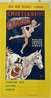 1958 CRISTIANI BROS. CIRCUS PRESS RELEASE BOOKLET