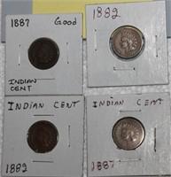 4 Indian Cents (1880s)