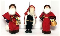 Byers Choice Santa Claus Lot of 3